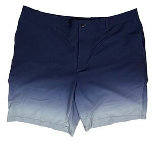Pebble Beach Shorts Dri-Luxe Performance Golf Degrading Blue Flat Front 40x9